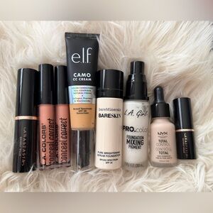 MAKEUP BUNDLE Foundation Bare Minerals Elf Anastasia NYX Camo CC Cream